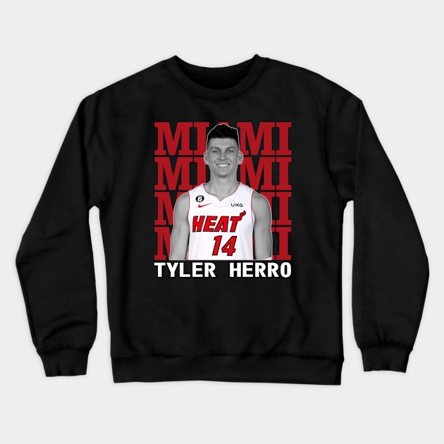 Miami Heat Tyler Herro Crewneck Sweatshirt by Thejockandnerd